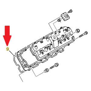 DmaxStore Lower Valve Cover Gasket, 2001-2004 LB7