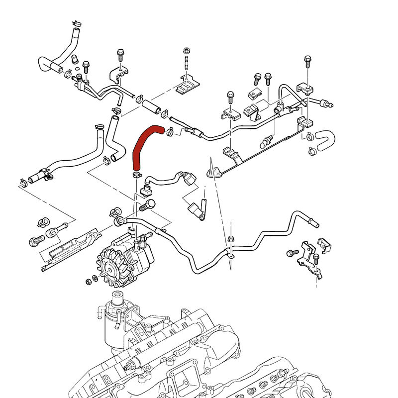 DmaxStore CP3 Injection Pump Return Hose, 2004.5-2005 LLY