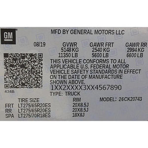 VIN decode and Build Sheet Lookup