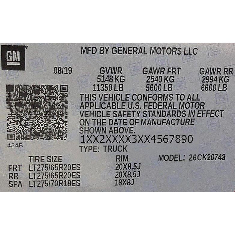 VIN decode and Build Sheet Lookup