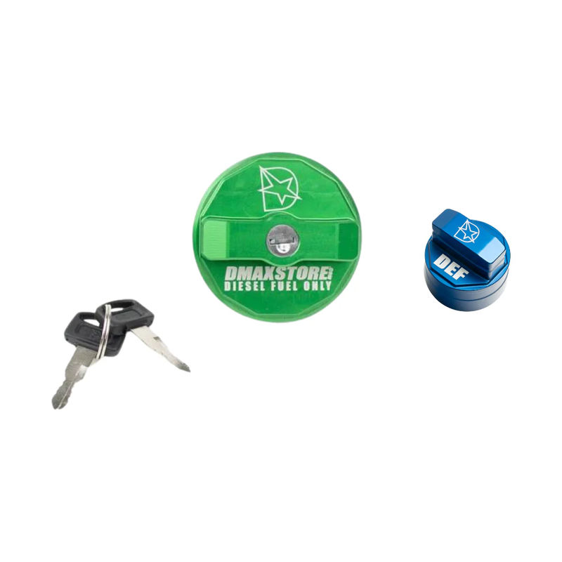 DmaxStore Billet Locking Fuel & DEF Cap Bundle, 2016-2022 LWN