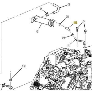 EGR Cooler to Thermostat Housing Hose, 2006-2007 LBZ