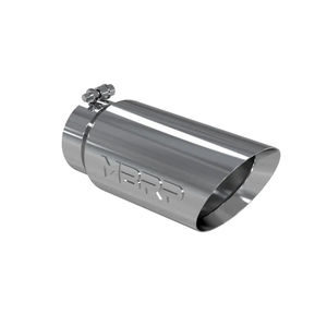 MBRP 4"X5"X12" Dual Wall, Angle Cut, T304 Stainless Tip