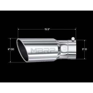 MBRP 5"X6"X15.5" T304 Exhaust Tip, 2015-2024 LML/L5P