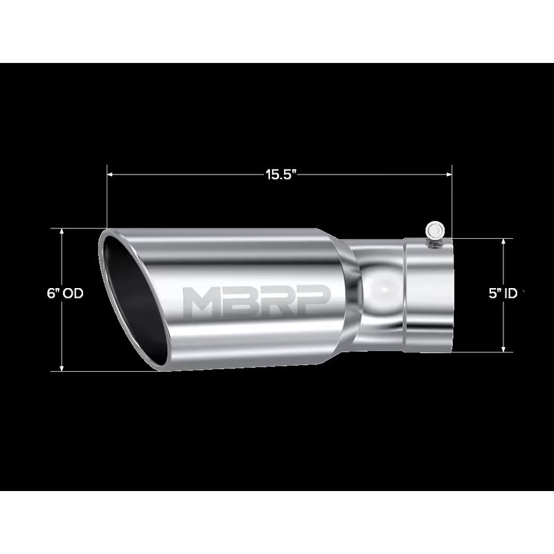 MBRP 5"X6"X15.5" T304 Exhaust Tip, 2015-2024 LML/L5P