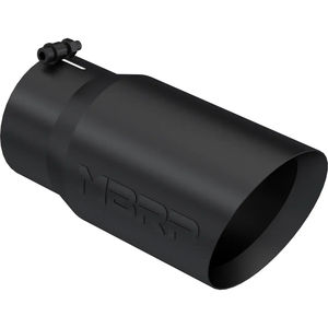 MBRP 5"X6"X12" Dual Wall, Angle Cut, Black Tip