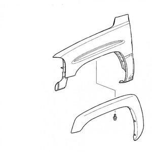 Fender Flare Push Rivets, 2001-2007 LB7/LLY/LBZ