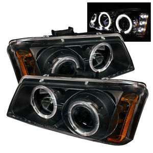 Spyder Projector Headlights LED Halo Black Silverado 2003-2007 LB7/LLY/LBZ