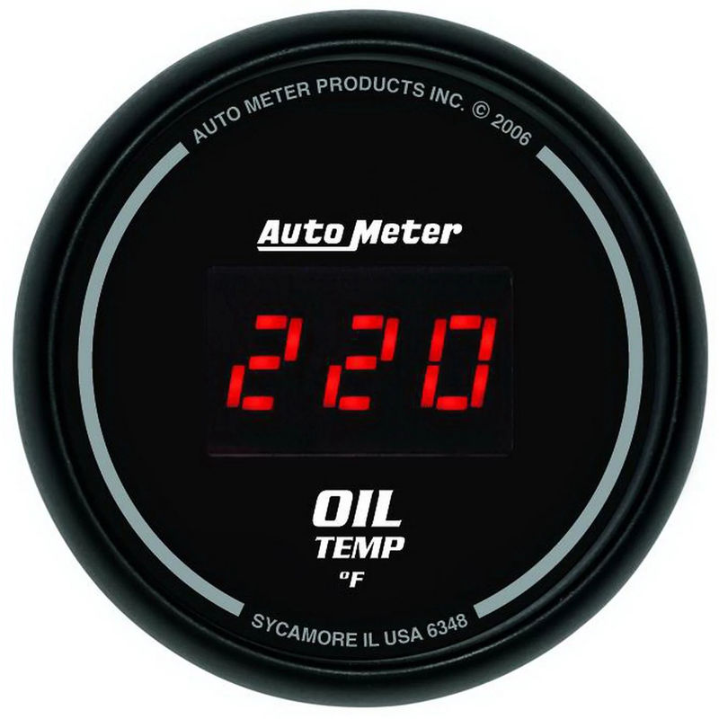 Autometer Sport Comp Digital Series Gauges - Gauge Type:Oil Temperature