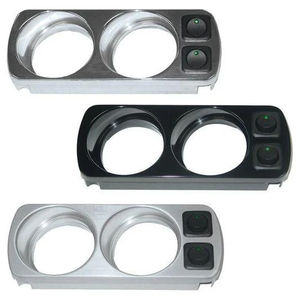 PPE Overhead Dual Gauge Mount with Switch, 2001-2007 LB7/LLY/LBZ - Finish:Aluminum