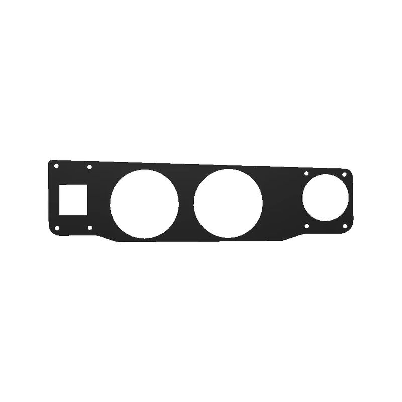 Longhorn Fab Center Console Upper 2 Gauge Panel w-Dual USB, 2003-2007 LB7/LLY/LBZ - Choose Finish:Brushed Stainless Steel