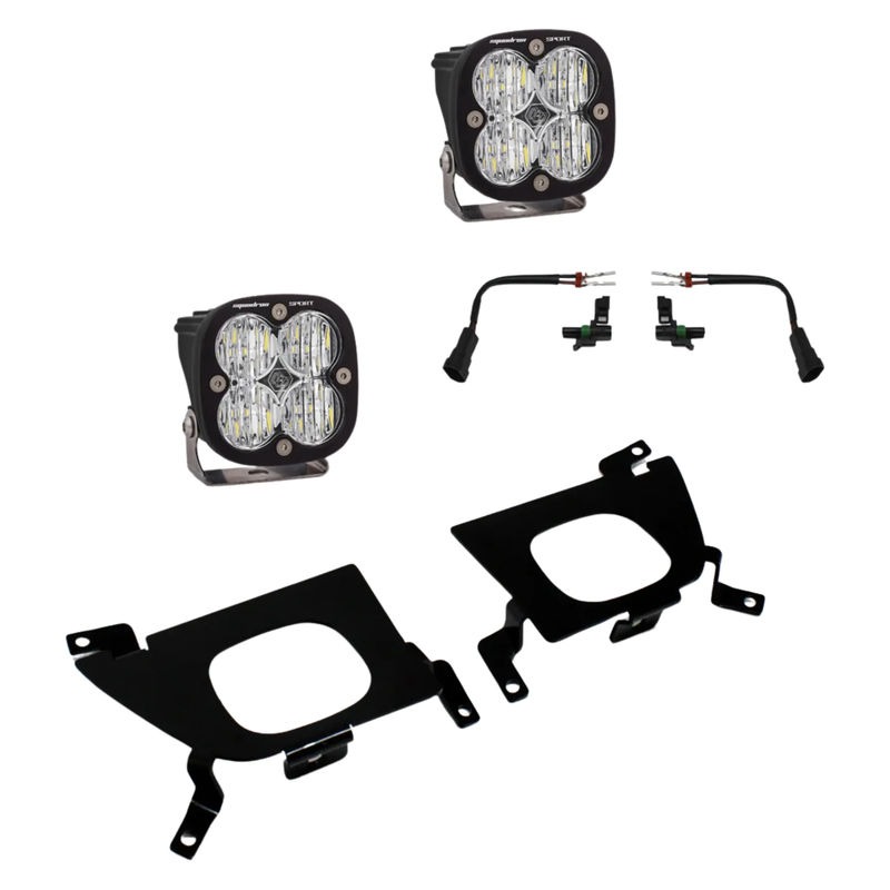 Baja Designs Fog Light Kit 2020-2022 L5P & 2019-2022 LM2 - Fog Light Color:Clear Squadron Sport Wide Cornering
