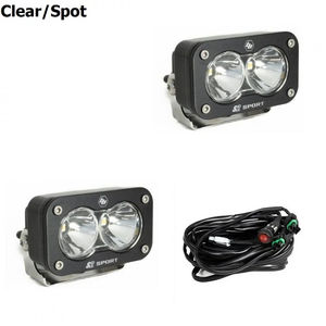 Baja Designs S2 Pro LED Auxiliary Light Pod Pair - Light Pattern/Color:Clear/Work-Scene
