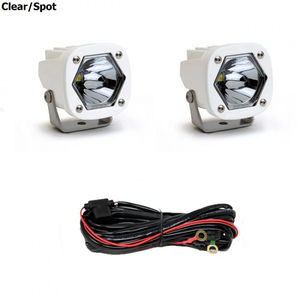 Baja Designs S1 White LED Auxiliary Light Pod Pair - Light Pattern/Color:Clear/Spot