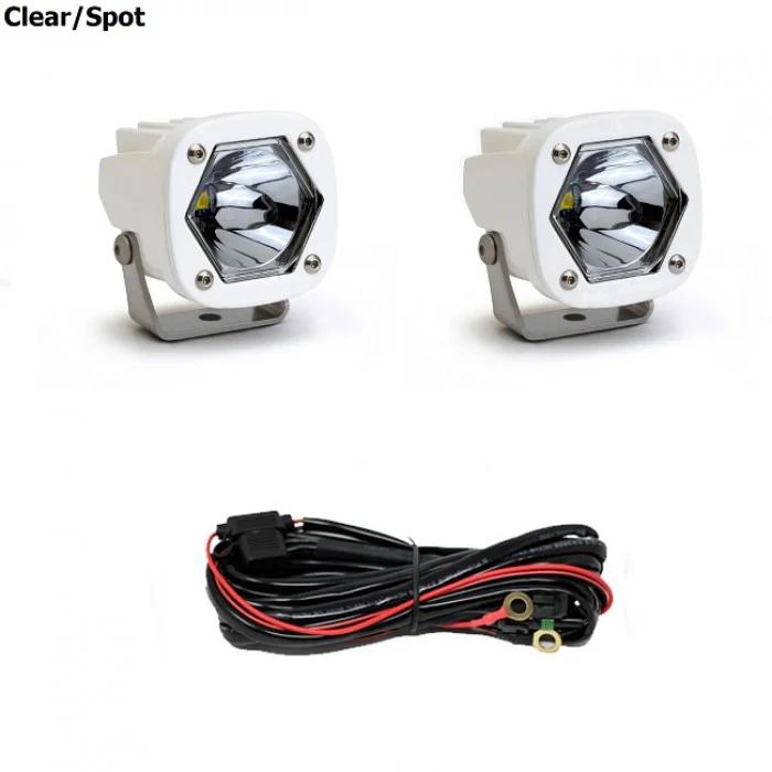 Baja Designs S1 White LED Auxiliary Light Pod Pair - Light Pattern/Color:Clear/Spot