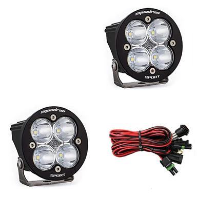 Baja Designs Squadron-R Sport Lights, Pair - Light Type:Clear Squadron-R Sport Spot