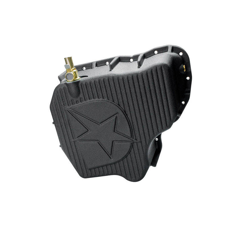 DmaxStore High Capacity Aluminum Oil Pan, 2011-2016 LML - Drain Plug:Add Fumoto Oil Drain Valve - RTV Gasket Maker:Add RTV Gasket Maker Sealant