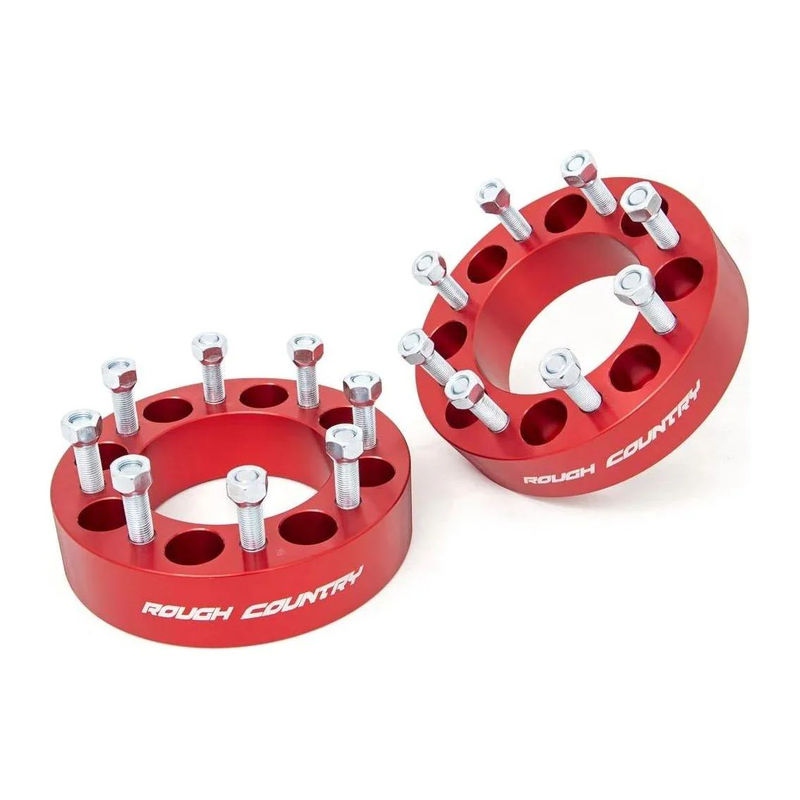 Rough Country 2" Wheel Spacers, 2001-2010 LB7/LLY/LBZ/LMM - Color:Anodized Red