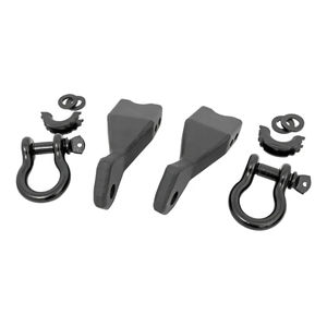 Rough Country Silverado Tow Hook Brackets, 2020-2022 LM2 - Choose Shackle Options:Brackets with D-Ring Shackles