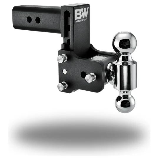 B&W Tow and Stow Ball Mount - 2.5" Shank - Drop:5" Drop - Ball Configuration:2" & 2 5-16"