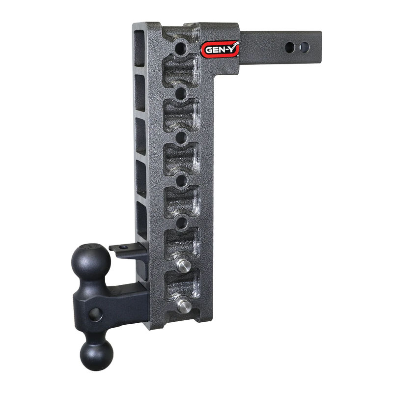 Gen-Y Mega-Duty 10K Drop Hitch 2" Receiver - Gen-Y Hitch Options:15" Drop w/ Versa Ball Mount and Pintle Lock (Part# GH-327)