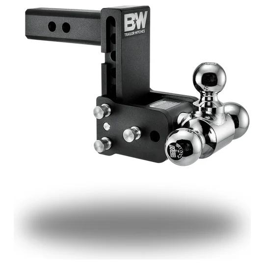 B&W Tow and Stow Ball Mount - 2" Shank - Drop:5" Drop - Ball Configuration:1-7/8" & 2" & 2-5/16"