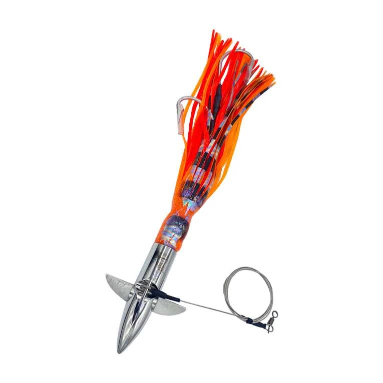 Adjustable Dive Trolling Lure 12oz - Ocean Lures USA - Color:Orange/Silver