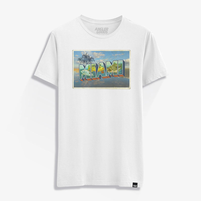 Miami Vintage Postcard Tee | Angler Goods - Size:S - Sleeve Length:Short