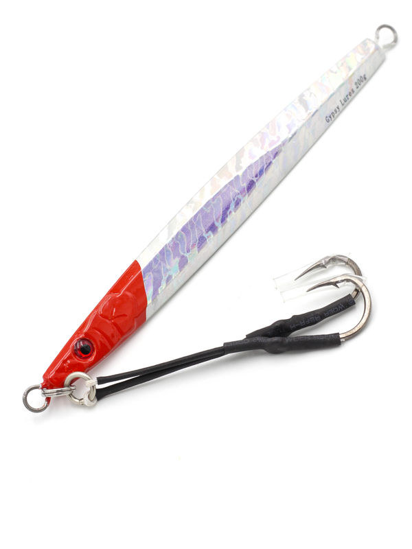 Speed Vertical Jigs - Gypsy Lures - color:Red/Silver - size:150 g