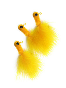 Crappie Jigs - Feathered - Size:1/16 - Color:Yellow