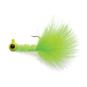 Crappie Jigs - Feathered - Size:1/16 - Color:Chartreuse / Green