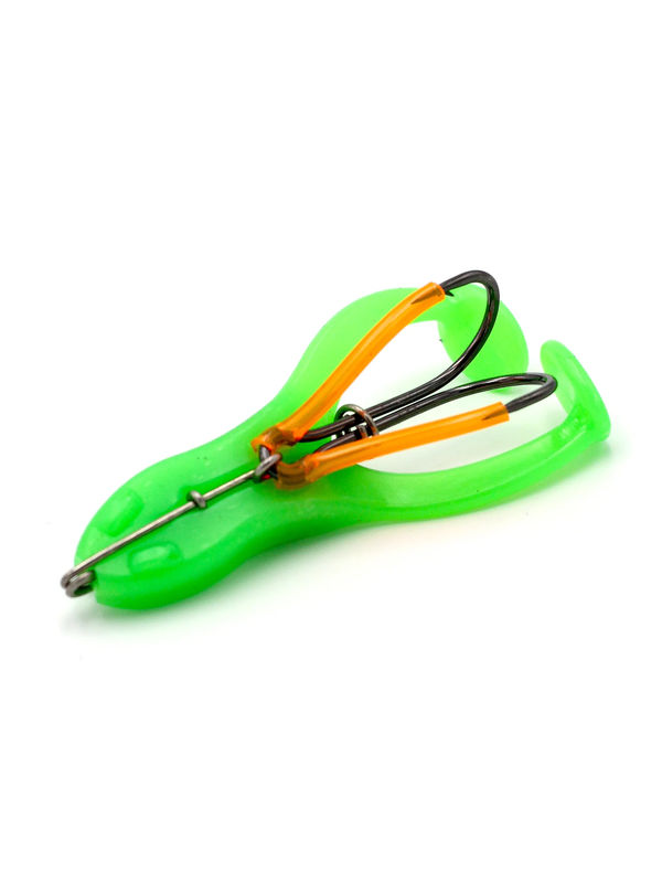 Pre-Rigged Rubber Frog Lure - Size:2.5 - Color:Green