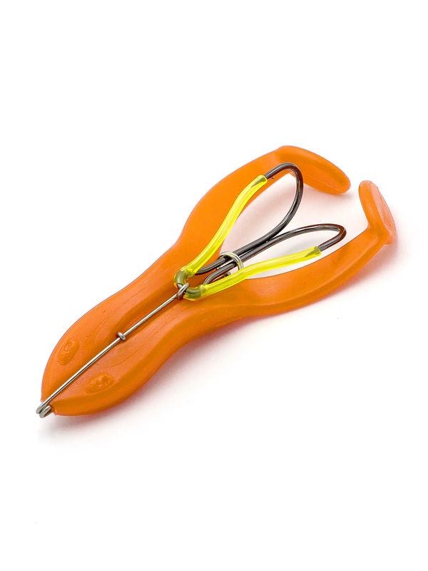 Pre-Rigged Rubber Frog Lure - Size:2.5 - Color:Orange