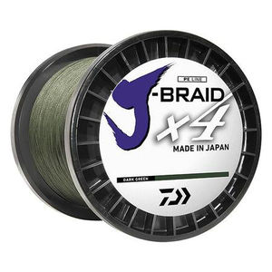 50lb 3000m/ 3300yd x4 J-Braid - Daiwa - Color:Dark Green