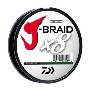 J-Braid x8 Braided 40lb 550yds - DAIWA - Color:Dark Green