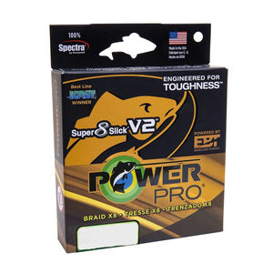 Super 8 Slick V2 300yd - ONYX - Power Pro - Color:ONYX - Size:15 LB
