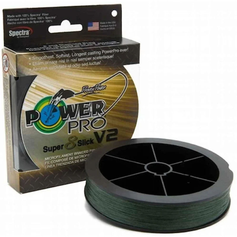 Super 8 Slick V2 300yd - Moss Green - Power Pro - Color:Moss Green - Size:8 LB