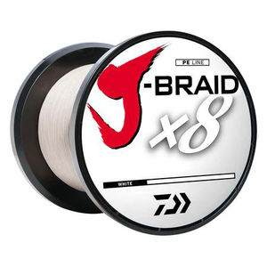 50lb 3000yds X8 J-Braid - Daiwa - Color:White