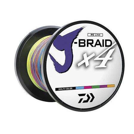 J-Braid x4 Braided Line 80lb 2700m/3000yd - DAIWA - Color:Multi Color