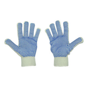 Hevy Duty Blue Dot PVC Gloves - Joy Fish - Size:M