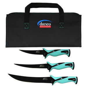 Pro Series 3 Knife Kit With Roll Up Case - Danco - Color:Seafoam