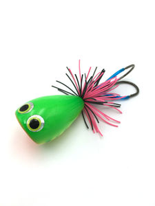 Topwater Popper Frog - Farang Ba Creations - Color:Green