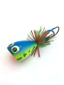 Topwater Popper Frog - Farang Ba Creations - Color:Blue