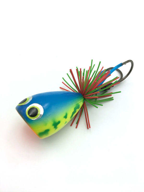 Topwater Popper Frog - Farang Ba Creations - Color:Blue