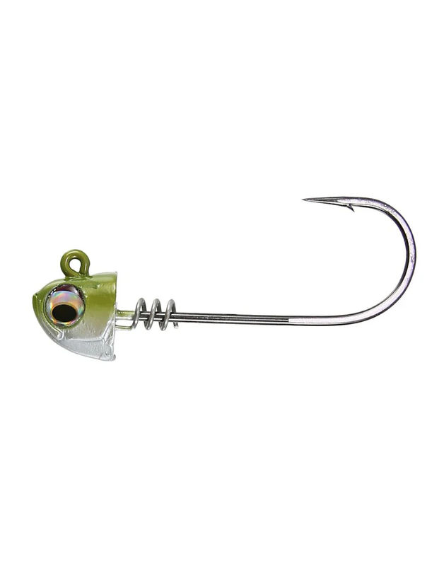 8" Jig Heads - NLBN - Weight:3/4oz - Color:Green Back