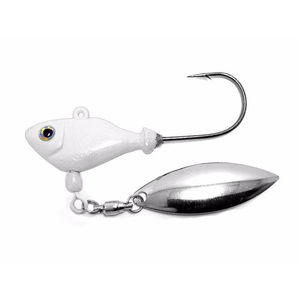 Fish Head Spin - 3/8 Spin Jighead - Size:Pearl White