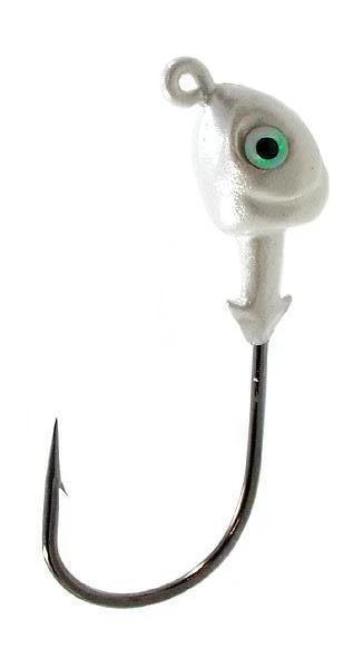 Barbed Jigheads - Size:3/16 oz - Color:White