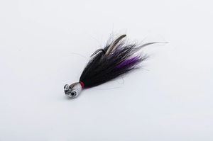 Rooster Bucktail Rattle Jig 1oz - Vense - Color:Giro Real - Black/Purple