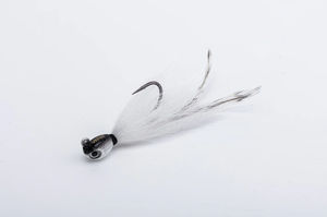 Rooster Bucktail Rattle Jig 1oz - Vense - Color:Zambo - White