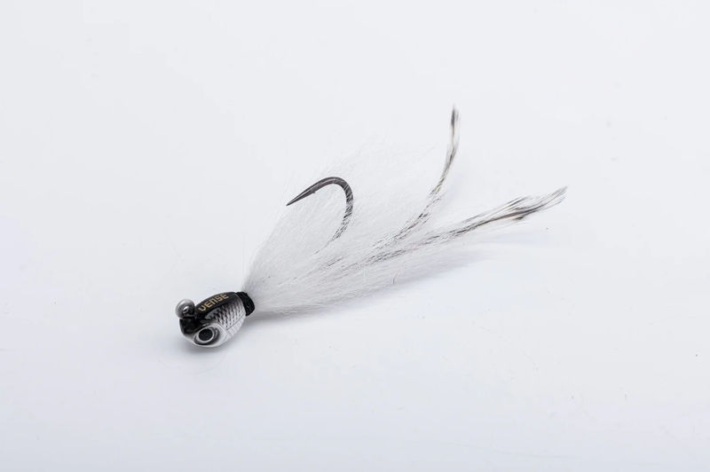 Rooster Bucktail Rattle Jig 1oz - Vense - Color:Zambo - White